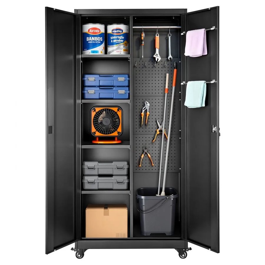 VEVOR Metal Tool Storage Cabinet – 70.6" Rolling 5-Tier