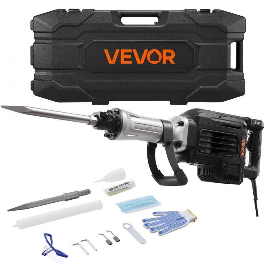 VEVOR Electric Concrete Breaker – 3000W, 1700 BPM Jackhammer
