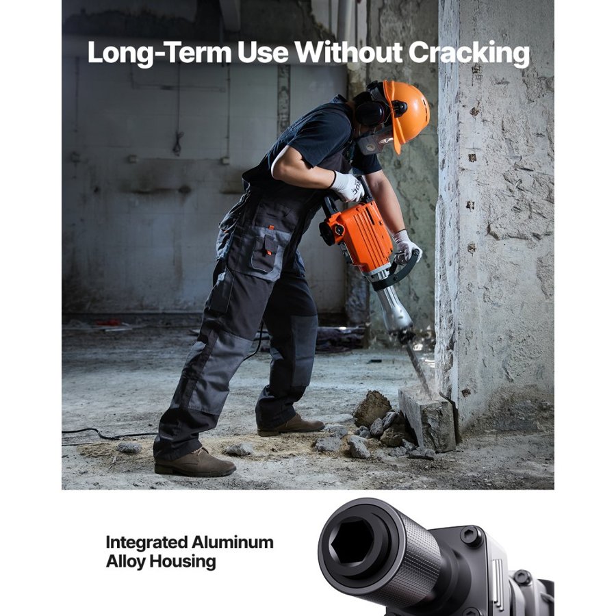 VEVOR 2200W Electric Demolition Jack Hammer – 4 Chisels