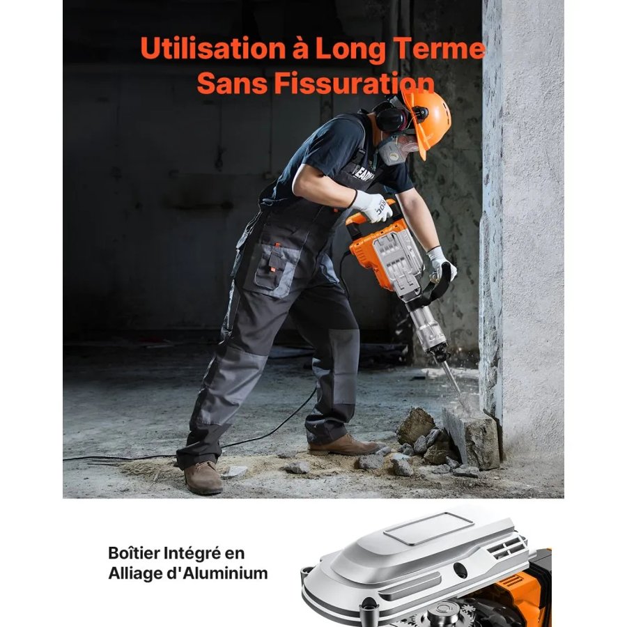 VEVOR Electric Chisel Hammer - 3500W, 60J, 2 Bits, 110V