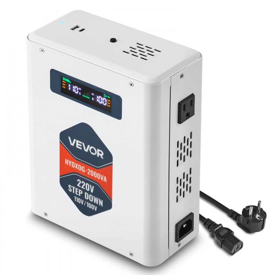 VEVOR Step Down Voltage Converter – 2000VA, 220V to 110V