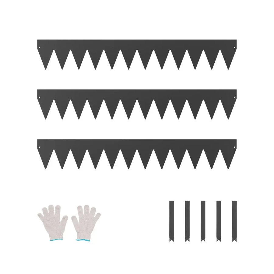 VEVOR Black Steel Edging for Landscaping – 3 Packs 40 × 6 in