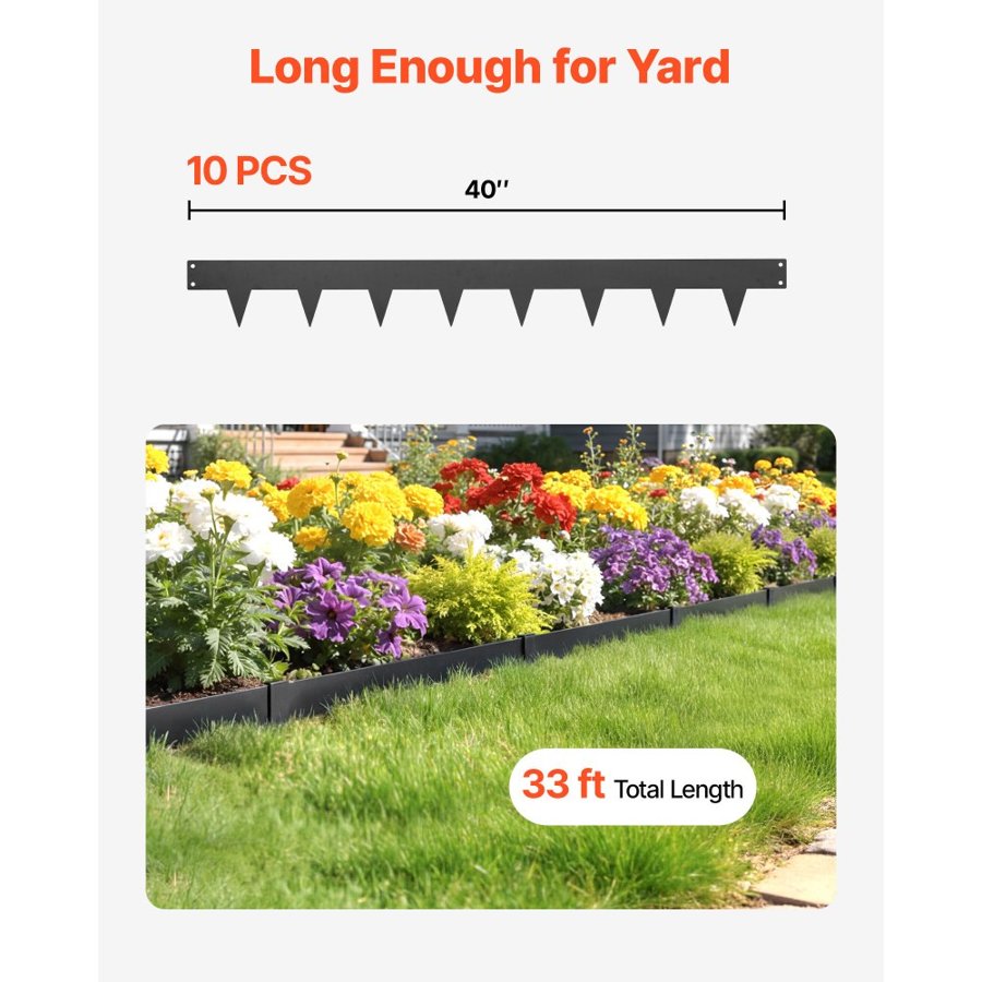 VEVOR Metal Edging for Landscaping – 10 Pack, 1016x114mm