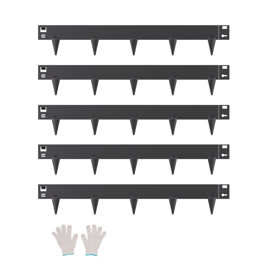 VEVOR Steel Landscape Edging, 5 Packs 39 x 3 in Rust-Resistant Metal Landscape Edging, Bendable Garden Edging Border, Heavy Duty Lawn Edging, Easy-to-Install, Flower Bed Yard Pathway Divider Black