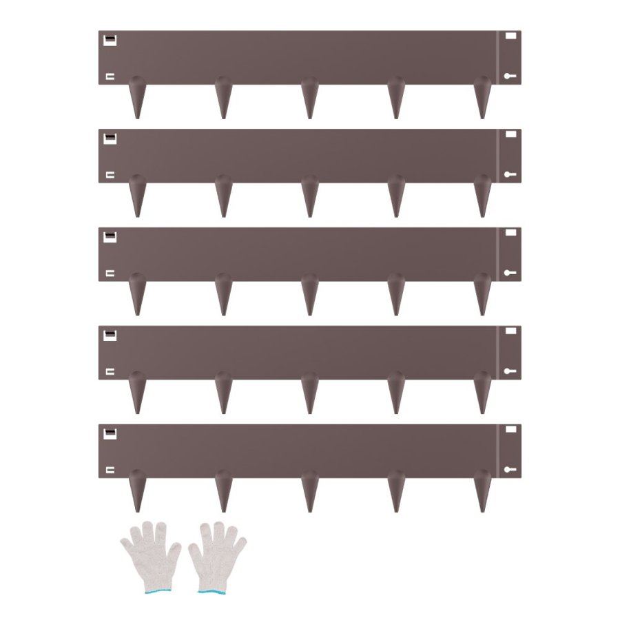 VEVOR Steel Landscape Edging, 5 Packs 39 x 5 in Rust-Resistant Metal Landscape Edging, Bendable Garden Edging Border, Heavy Duty Lawn Edging, Easy-to-Install, Flower Bed Yard Pathway Divider Brown