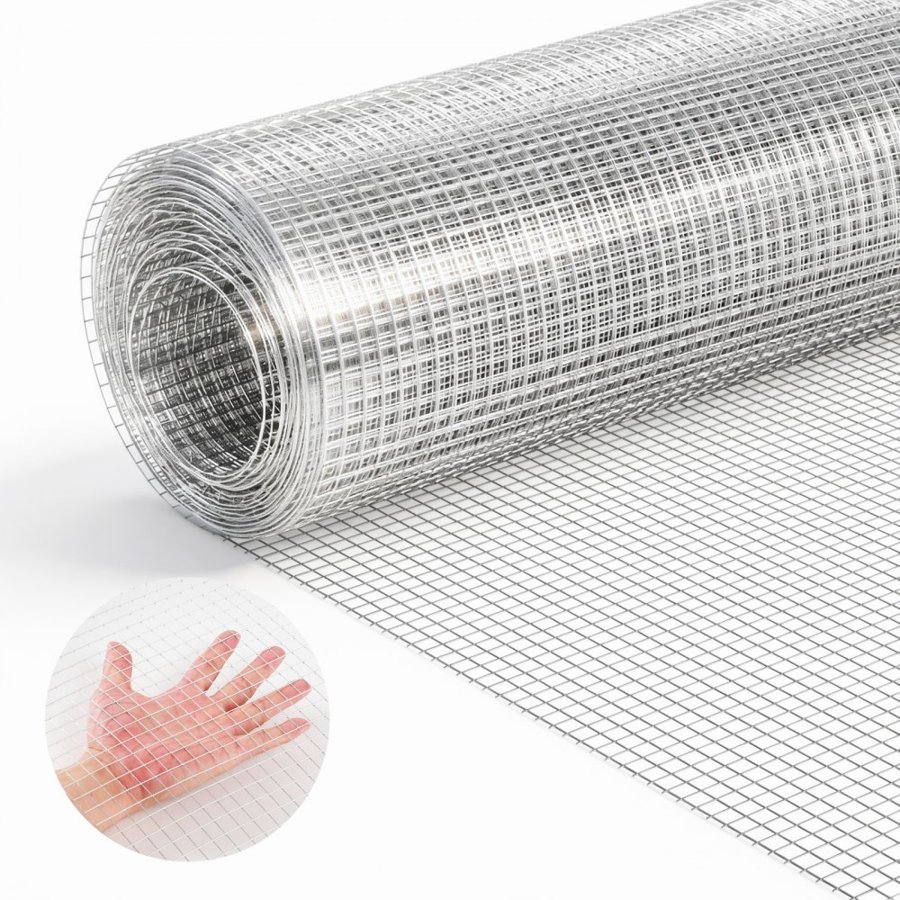 VEVOR Metal Wire Mesh Roll – 0.4×6 m, 6.3 mm Galvanized
