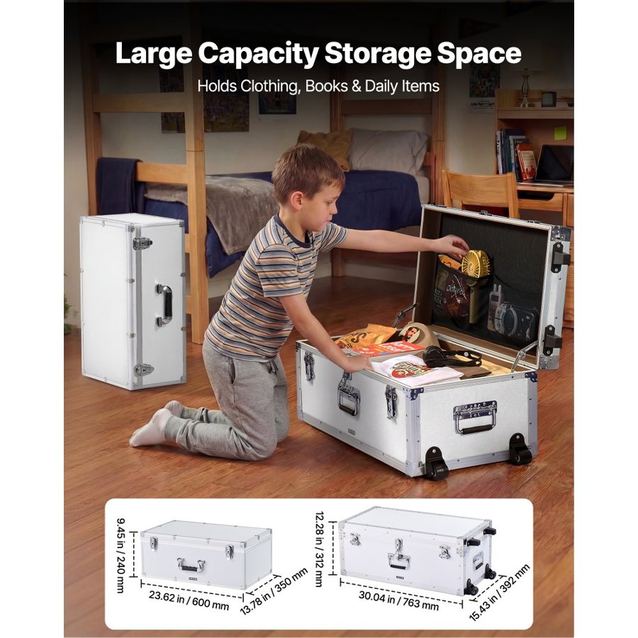 VEVOR Wooden Storage Trunks – Set of 2, 600 lbs Load