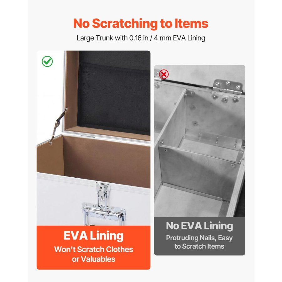 VEVOR Wooden Storage Trunks – Set of 2, 600 lbs Load