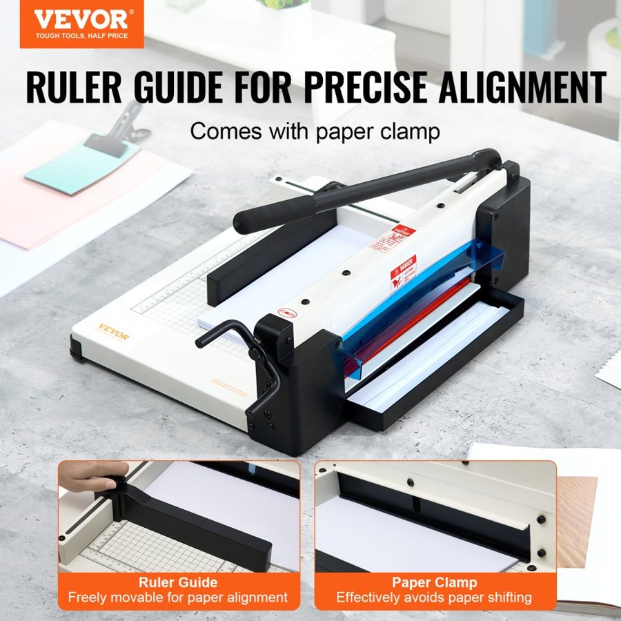 VEVOR Paper Cutter 30.5 cm A4 Guillotine Paper Trimmer 400 Sheet Capacity Metal Base
