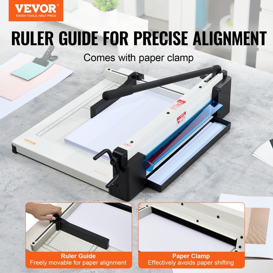VEVOR Paper Cutter 43.2 cm A3 Guillotine Paper Trimmer 400 Sheet Capacity Metal Base