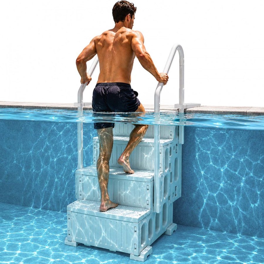 VEVOR Pool Ladder 400 lb Capacity – 4-Step, 48-54 Inch Pools