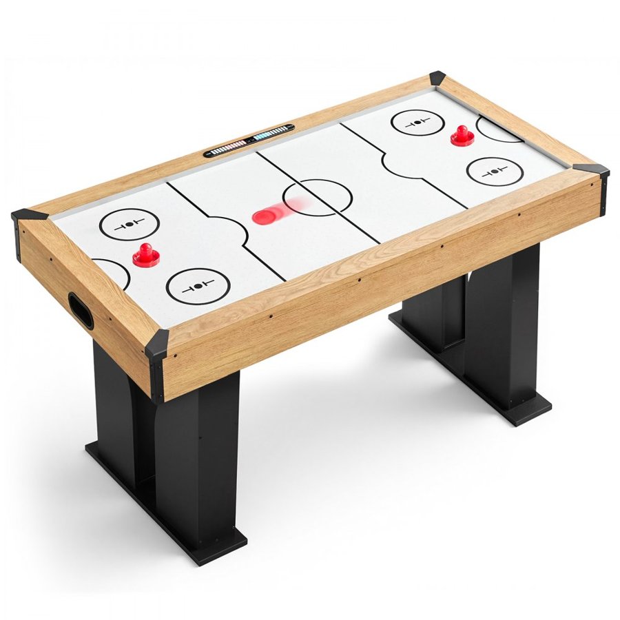 VEVOR 1.5m Air Hockey Table with Electronic Scorer & High-powered Blower, for Family Game Room, Basements and Home, Air Powered Hockey Arcade Game Table Set with Pushers & Pucks, Stable Leg