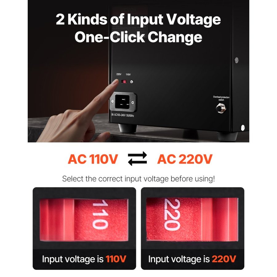 VEVOR Voltage Converter Transformer, 2000VA, Heavy Duty Step Up/Down Transformer, Convert from 110 Volt to 220 Volt and from 220 Volt to 110 Volt, with US Outlet EU Outlet 5V USB Port, CE Certified