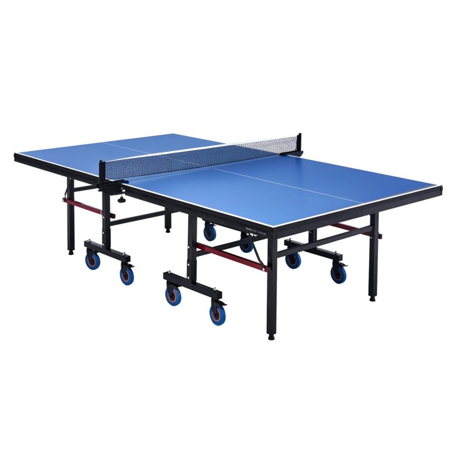VEVOR Ping Pong Table, Professional Table Tennis Game, Indoor MDF Portable Table Tennis Table, Foldable Ping Pong Table with Quick Clamp Net and Lockable Wheels, 10 Minute Easy Assembly, 25mm Tabletops