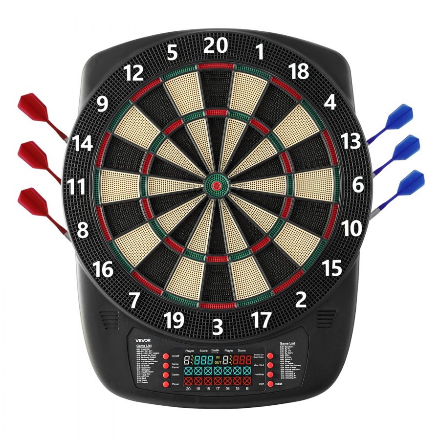 VEVOR Electronic Dart Board – 13.5" Target, 43 Games