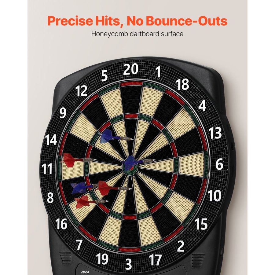 VEVOR Electronic Dart Board – 13.5" Target, 43 Games