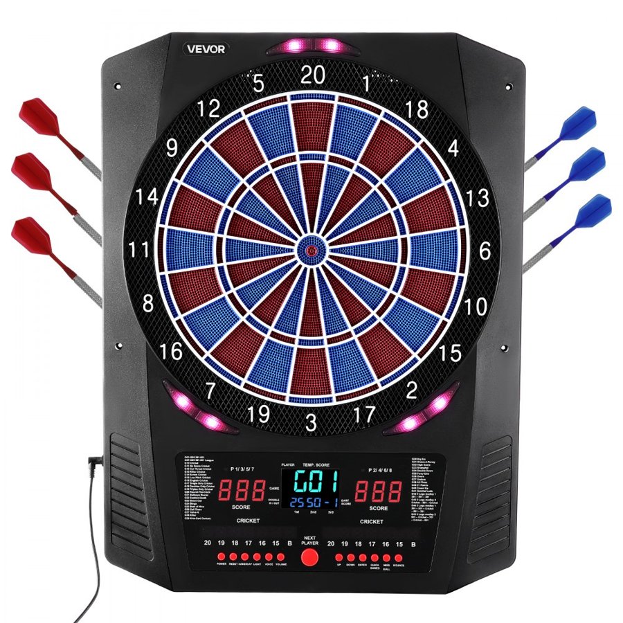 VEVOR Digital Dart Board with LED Scoring and 45 Games