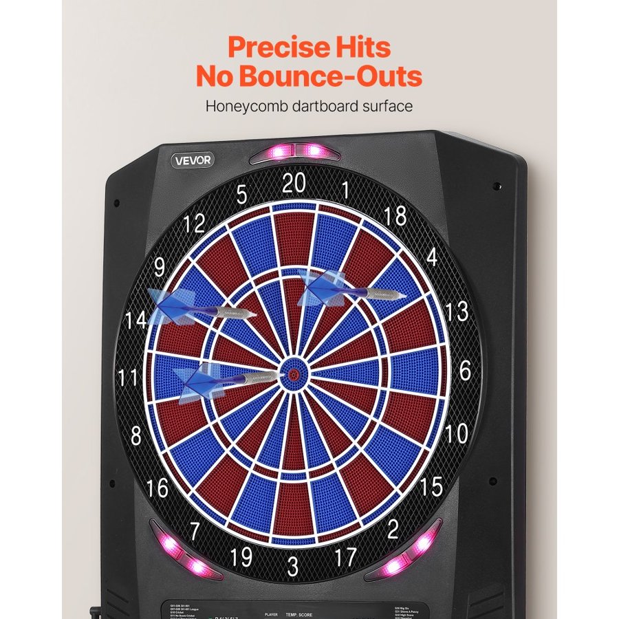 VEVOR Digital Dart Board with LED Scoring and 45 Games