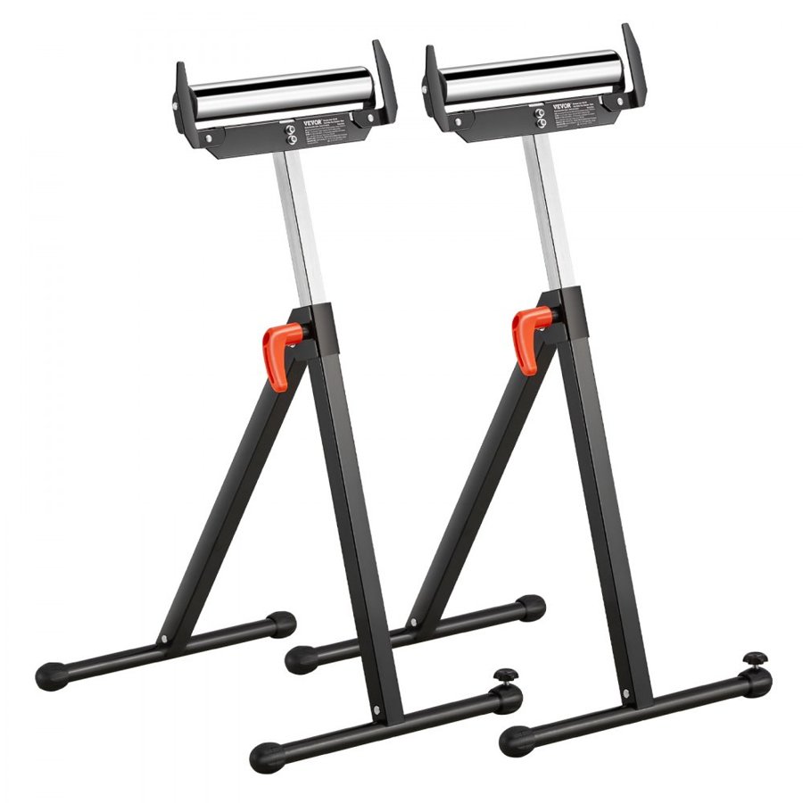 VEVOR Roller Stand for Saw – 27-43 inch, 250 lbs, 2-Pack