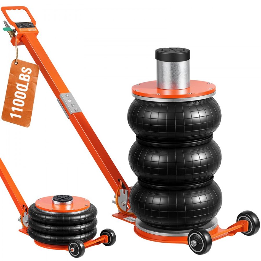 VEVOR Air Jack, 5 Ton/11000 lbs, 4-10 S Pneumatic Lifting Jack with Heightened Column & Adjustable Handle, Easy-to-Lift & Space-Saving Jack with Thick Rubber Pad, Fits for Sedan, SUV, Pickup Truck