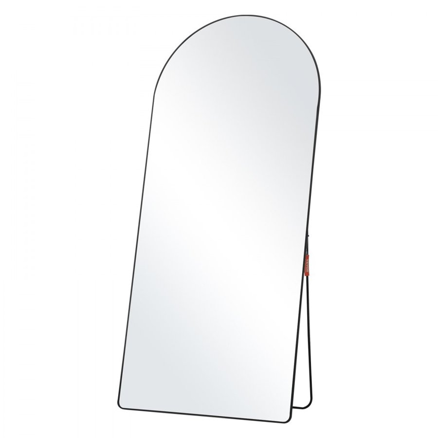 VEVOR Arched Full Length Mirror, 71" x 32", Large Free Standing Leaning Hanging Wall Mounted Floor Mirror with Stand Aluminum Alloy Frame, Full Body Dressing Mirror for Living Room Bedroom, Black