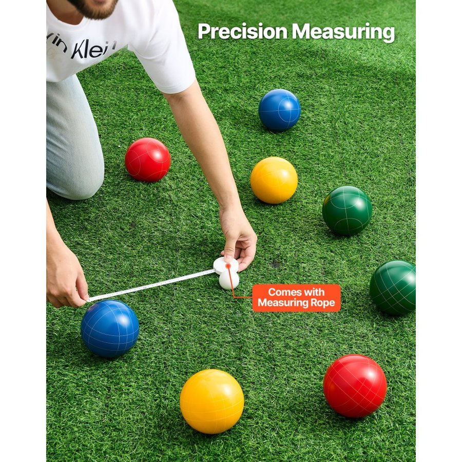 VEVOR Bocce Ball Set For Beach – 107 mm Resin, 8 Balls