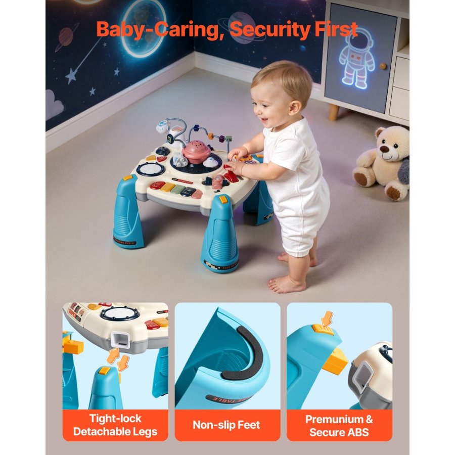 VEVOR Baby Activity Table – Space Theme, 60+ Sounds, 6-18M