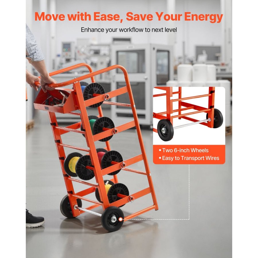 VEVOR Electrician Wire Rack – 11 Crossbars, 300 lbs, 50 FT