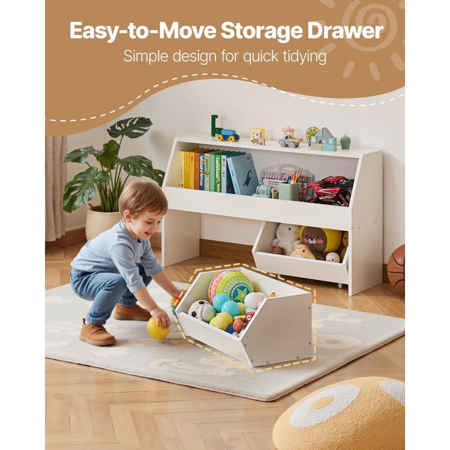 VEVOR Wooden Toy Storage Organizer – 2 Drawers, Top Shelf