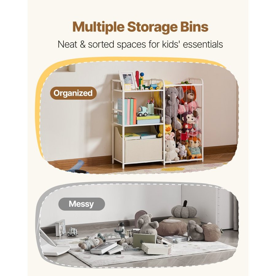 VEVOR Toy And Book Storage Organizer – 2-Tier, 4-Cubby
