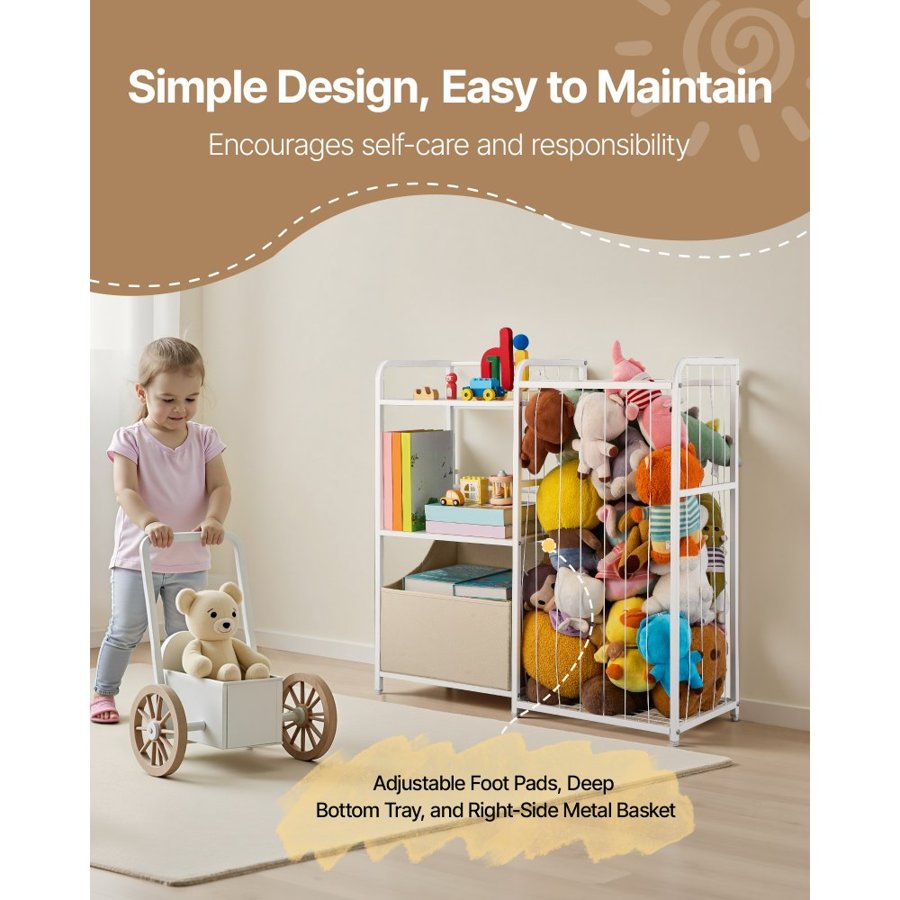 VEVOR Toy And Book Storage Organizer – 2-Tier, 4-Cubby