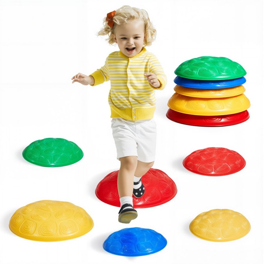 VEVOR Turtle Balance Stepping Stones, 6 PCS, Up to 220 lbs Kids Turtle Jumping Stones Steps Stones, Toddler Obstacle Course Coordination Game Toys Indoor or Outdoor Play for Children Aged 3 4 5 6 7 8+