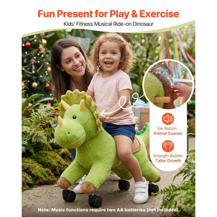 VEVOR Dinosaur Riding Toy – 360°, 40 kg Load, Ages 3+