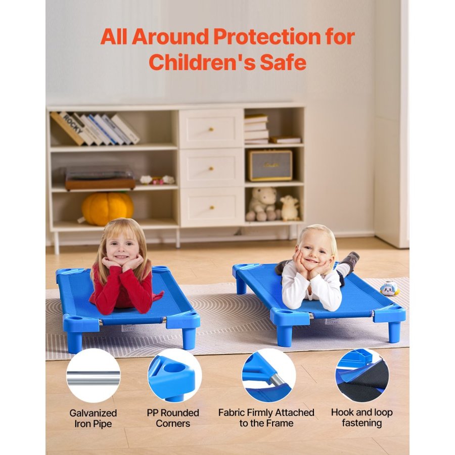VEVOR Stackable Nap Cots — Pack of 4 Kids Daycare Cots
