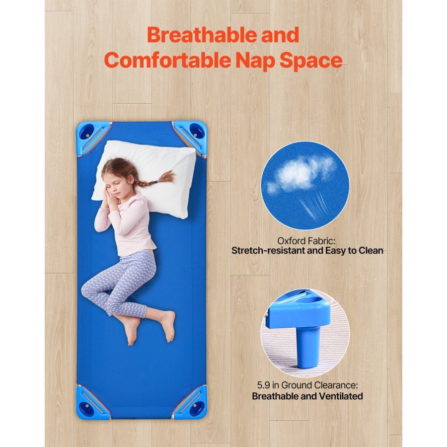 VEVOR Stackable Nap Cots — Pack of 4 Kids Daycare Cots
