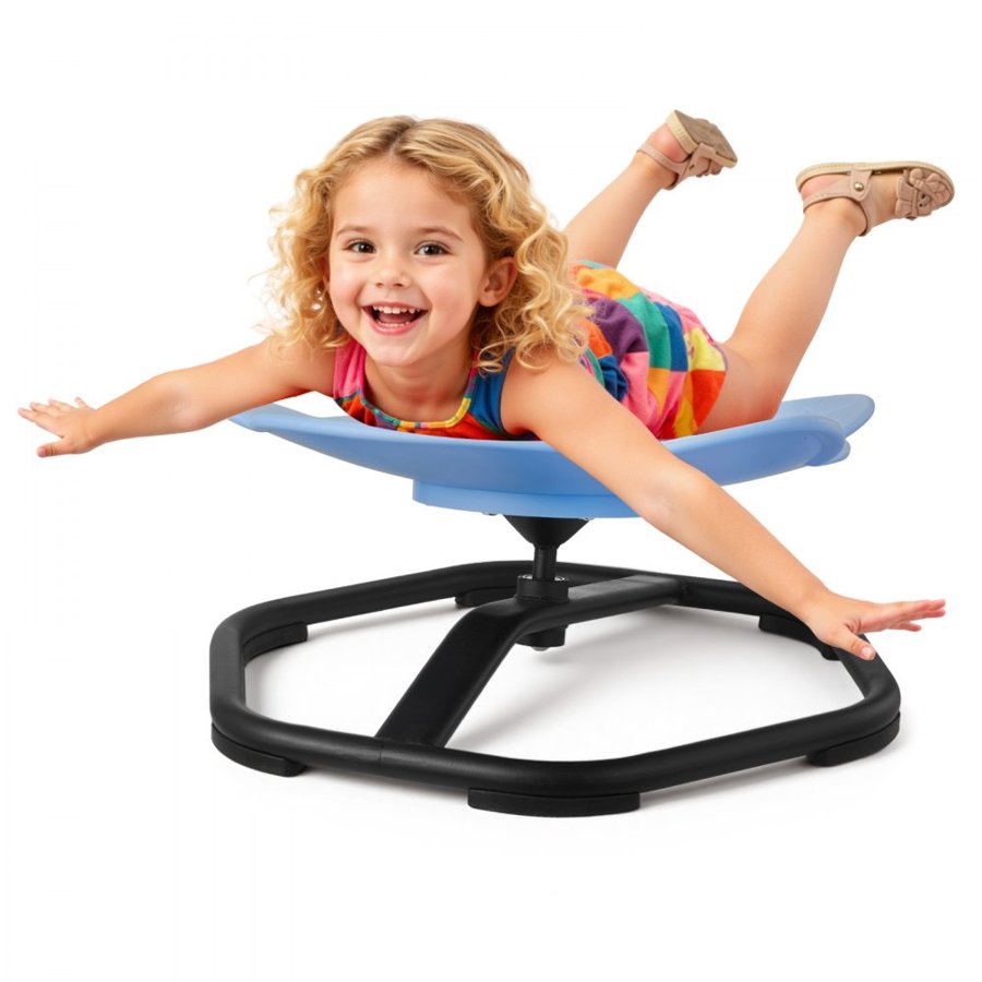 VEVOR Kids Swivel Chair, 220 lbs Capacity, Elephant Shape Sensory Spinning Chair, Autistic Kids Sensory Toy Seat with Non-Slip Metal Base, Toddler Sit & Spin Seat for Coordination Balance Focus, Blue