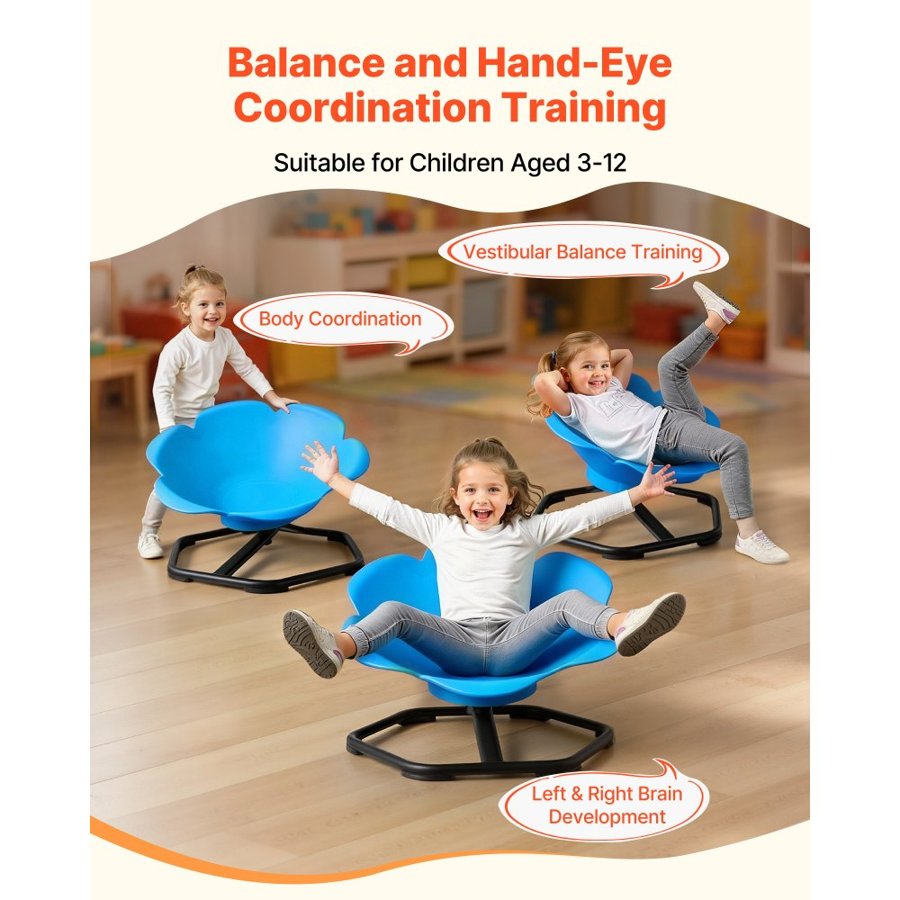 VEVOR Sensory Spin Chair For Kids – 220 Lbs, 360° Swivel