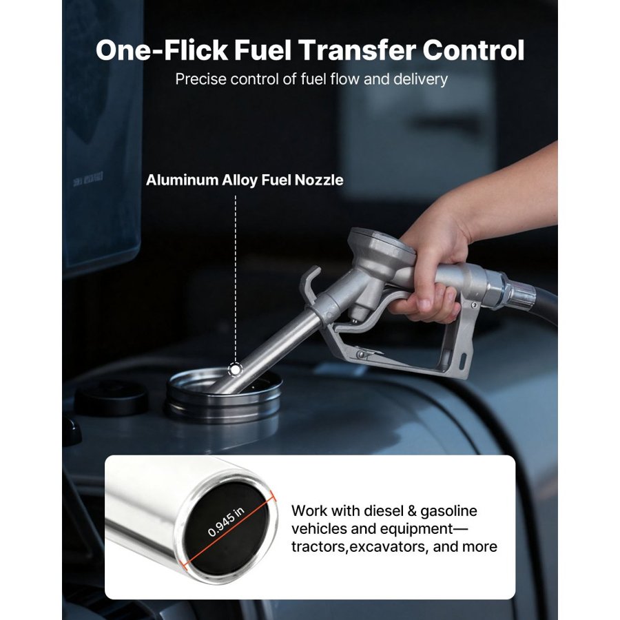 VEVOR Diesel Fuel Transfer Pump Kit - 12V DC 15 GPM