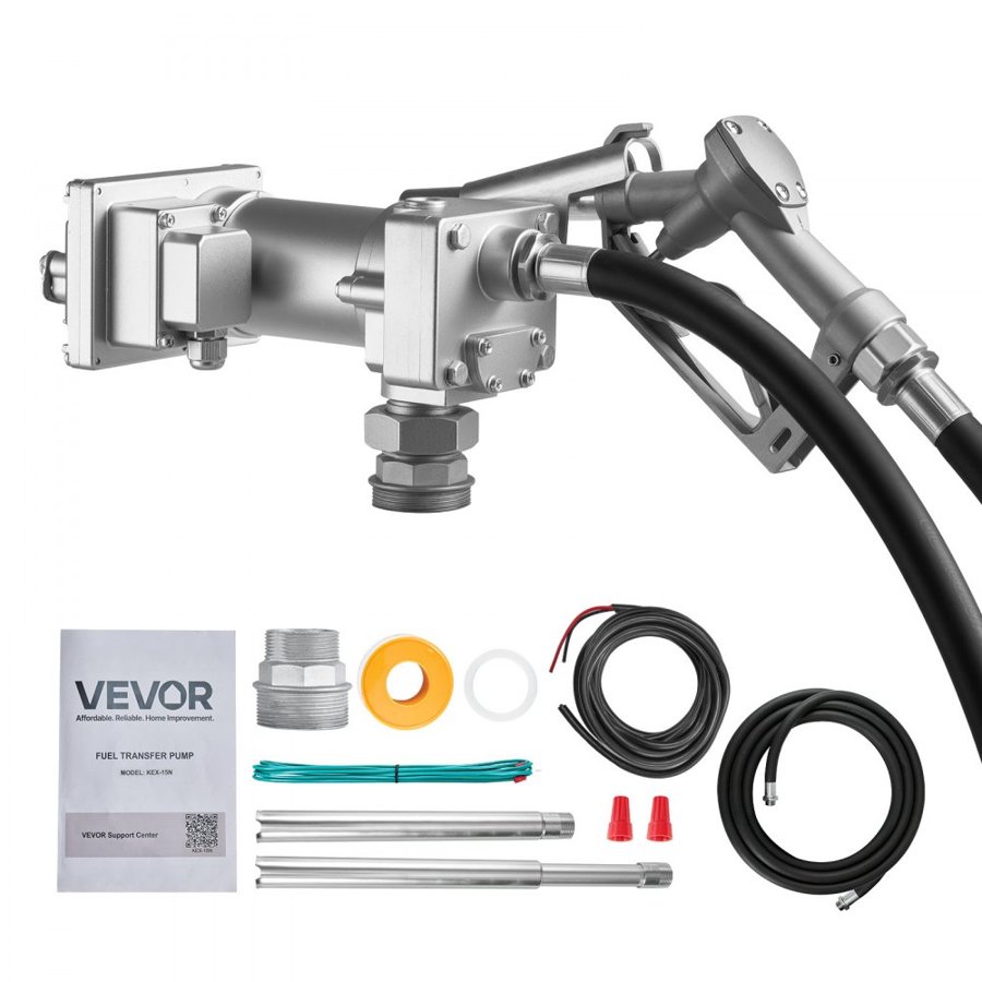 VEVOR 15 GPM Fuel Transfer Pump – 12V DC, 1/3 HP Motor
