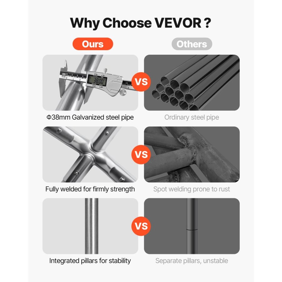 VEVOR Carports That Can Withstand High Winds - 10 x 20 FT