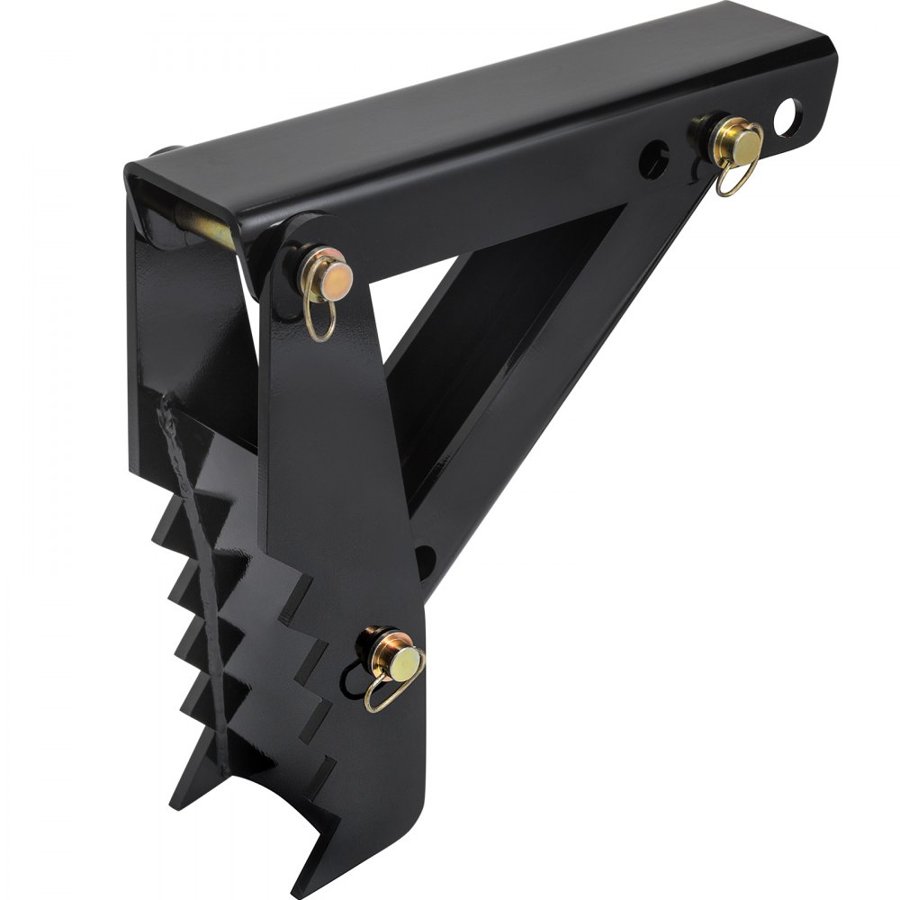 VEVOR 18\" Backhoe Thumb, 1/2\" Teeth Thickness Heavy Duty Excavator Thumb, Black Steel Weld On Thumb Attachments with 12mm Bolt-On Design Adjustable Mechanical Thumb for Backhoe/Excavator