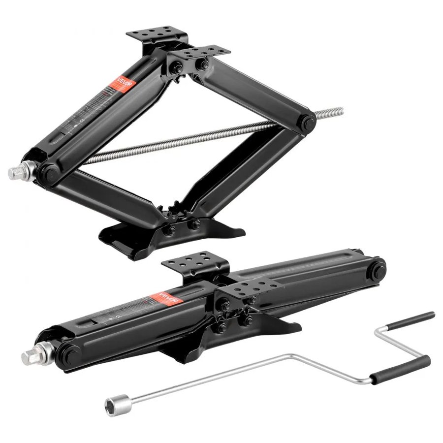 VEVOR 5000 lbs autonamiņa šķērveida domkrati 4–23,4", autonamiņa stabilizācijas un līmeņošanas domkrati, 2 gab. komplekts, daudzu līmeņu, nelokāmi un nedeformējas