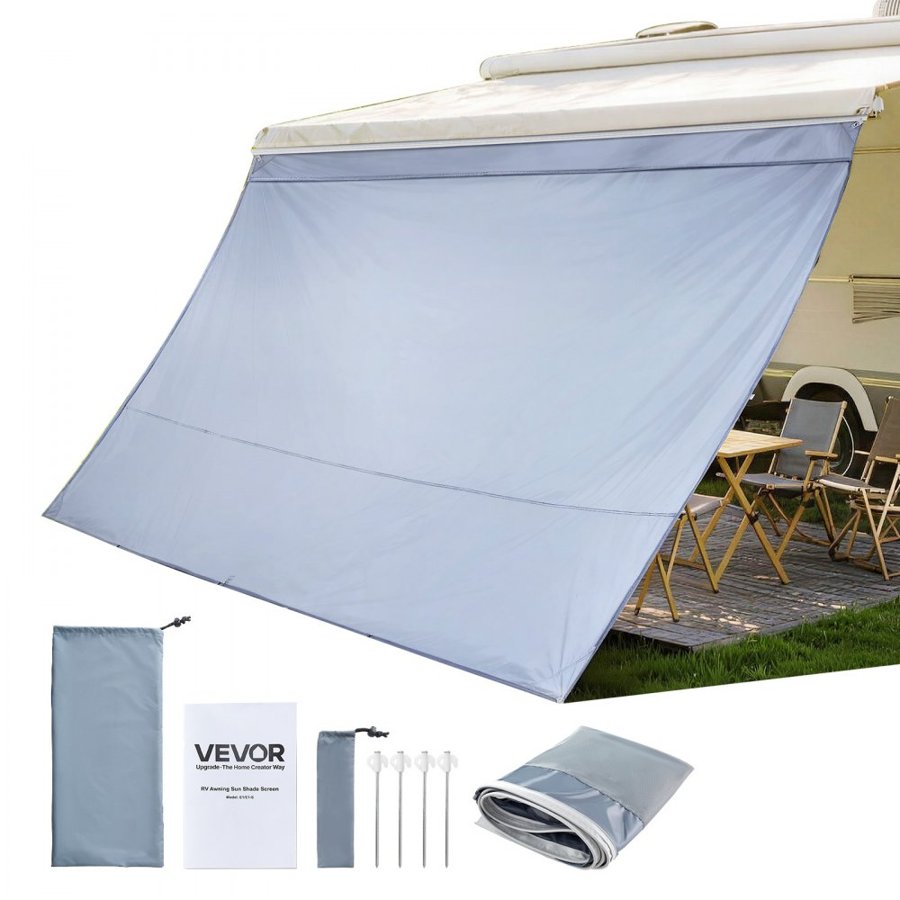 VEVOR RV Sun Shades for Awnings – 2×3.7m, UV50+, PU Cover