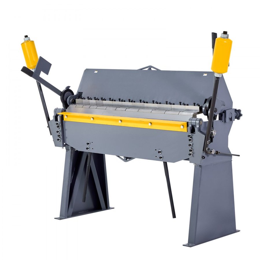 VEVOR Box and Pan Brake, 1220 mm/48 inch Sheet Metal Bending Brake, 12-Gauge Mild Steel Capacity, 0-135 Degree Adjustable, Metal Bender Machine with 8 Fingers, Heavy-Duty Aluminum Folder for Precise Bending