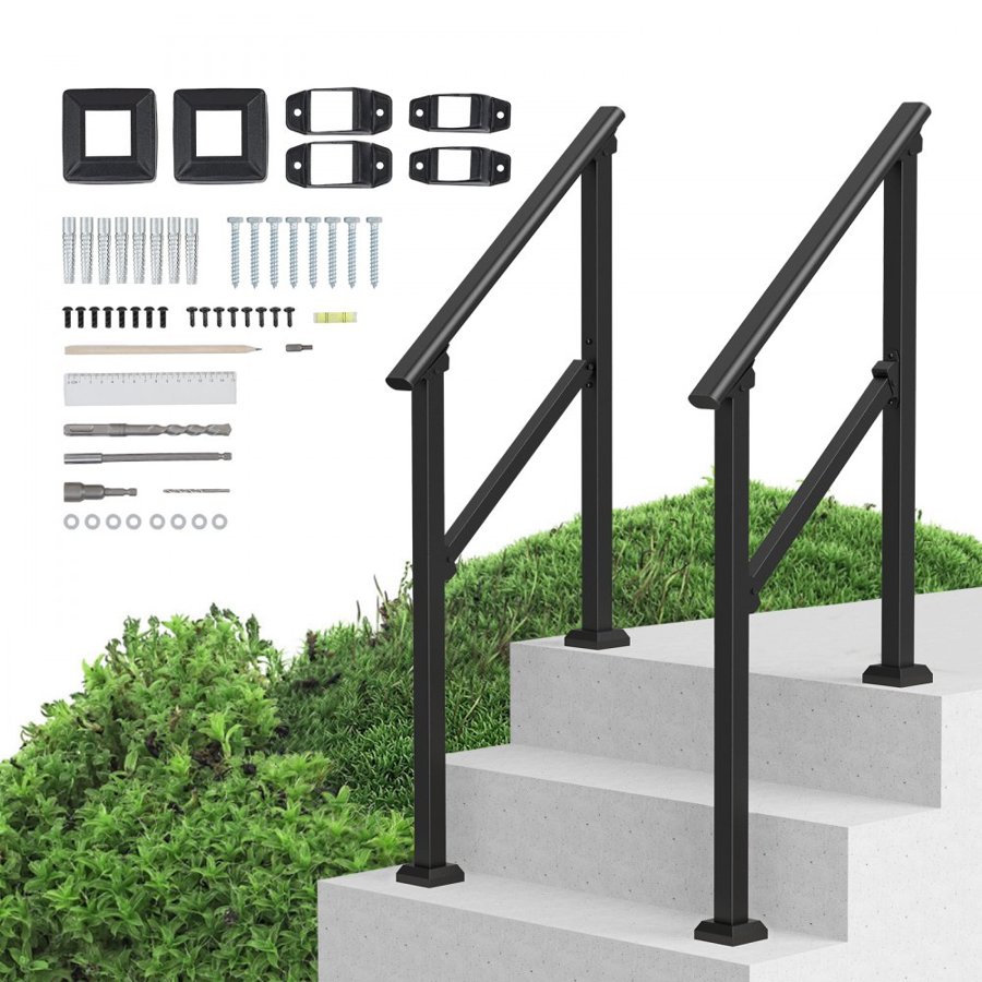 VEVOR Handrails for Outdoor Steps – 2 PCS for 2-3 Steps
