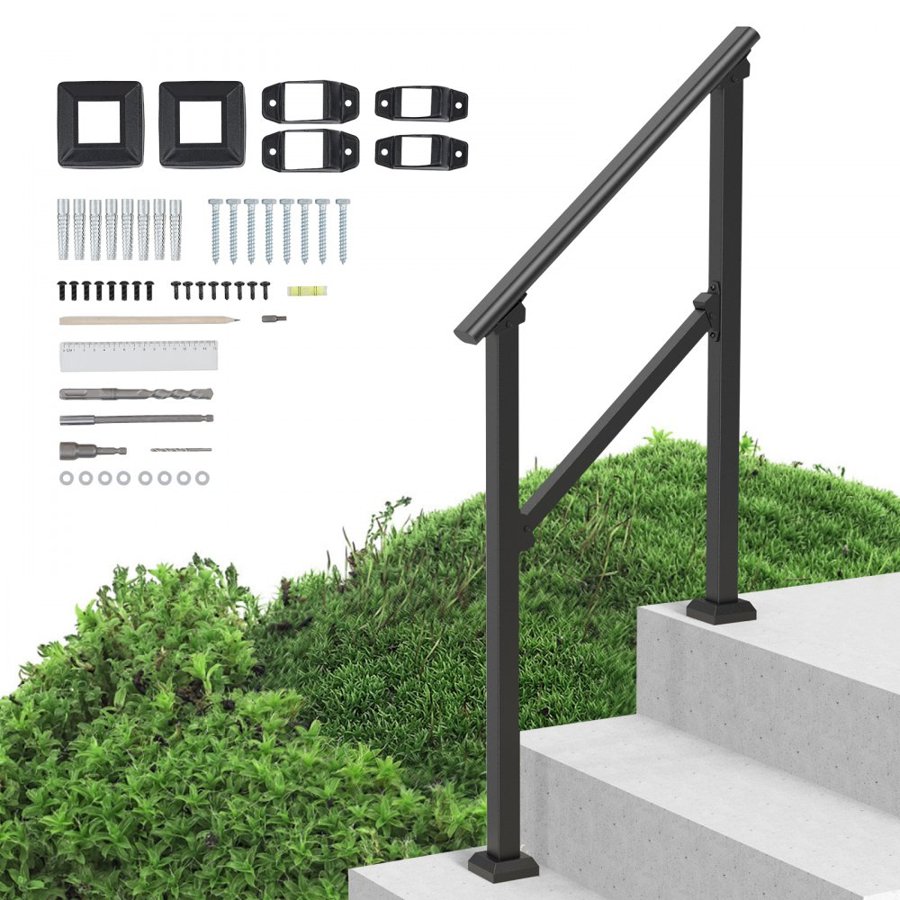 VEVOR Hand Rails for Porch – 1-2 Step, 220 LBS, 0-40 Degrees