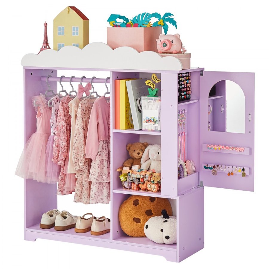VEVOR Kids Armoire – 34.6" Dress-Up Closet with Mirror
