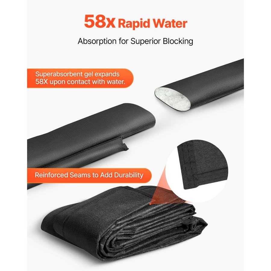 VEVOR Flood Barrier for Home – 1.6 x 1.4 FT, 58x, 8 Pack