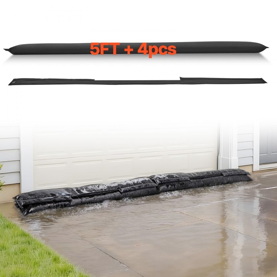 VEVOR Water Activated Flood Barrier – 5 × 0.7 ft, 4 Pack