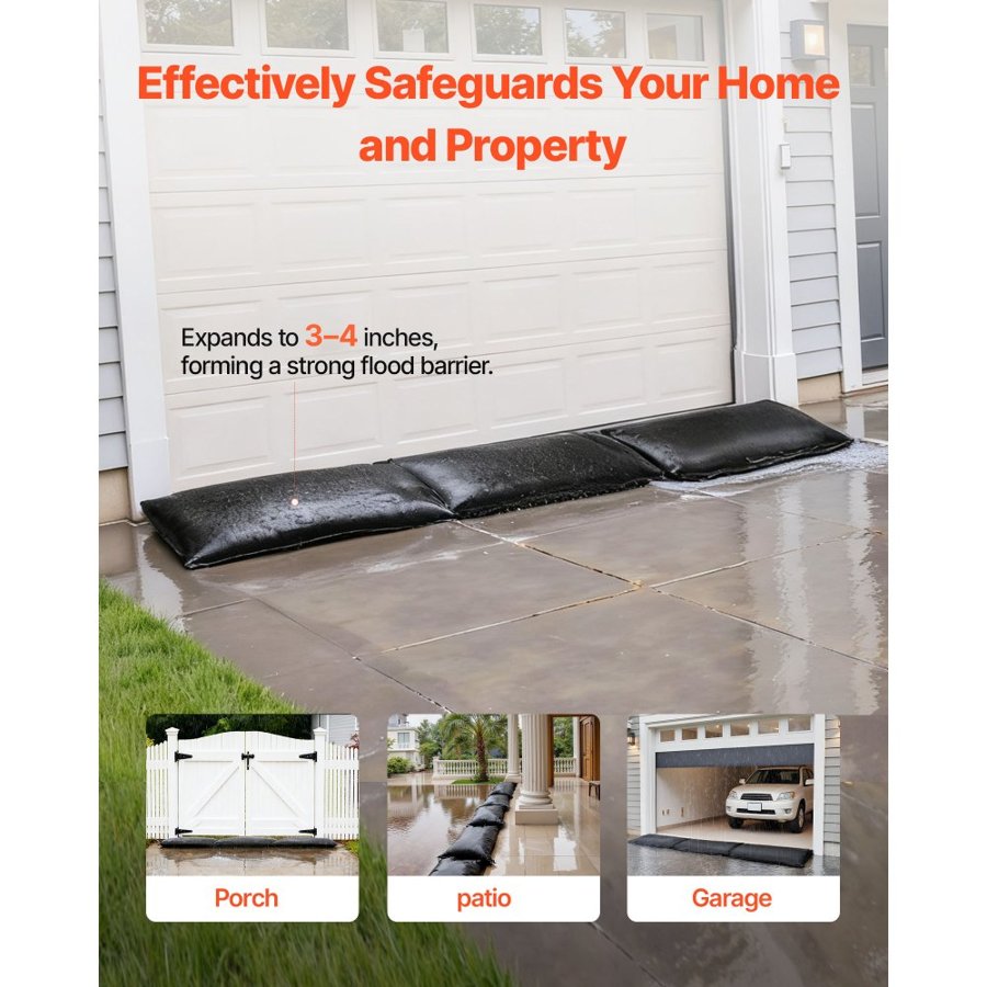 VEVOR Water Barrier for House – 10 Pack, 1.4 × 2.7 ft.